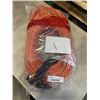 Image 1 : AS NEW 200FT ORANGE INDOOR OUTDOOR HEAVY DUTY LIGHTED 3 WIRE GROUNDED EXTENSION CORD 16AWG