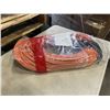 Image 2 : AS NEW 200FT ORANGE INDOOR OUTDOOR HEAVY DUTY LIGHTED 3 WIRE GROUNDED EXTENSION CORD 16AWG