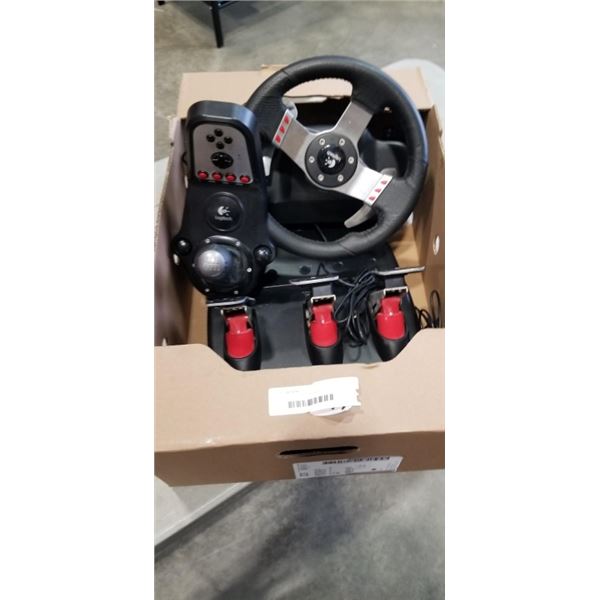 LOGITECH G27 RACING WHEEL SET WITH RACING WHEEL, PEDDLE AND GEAR STICK
