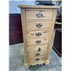 Image 1 : VINTAGE OPEN HEARTH COLECTION SOLID PINE 7 DRAWER DRESSER WITH ORIGINAL BRASS HANDLES