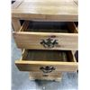 Image 4 : VINTAGE OPEN HEARTH COLECTION SOLID PINE 7 DRAWER DRESSER WITH ORIGINAL BRASS HANDLES
