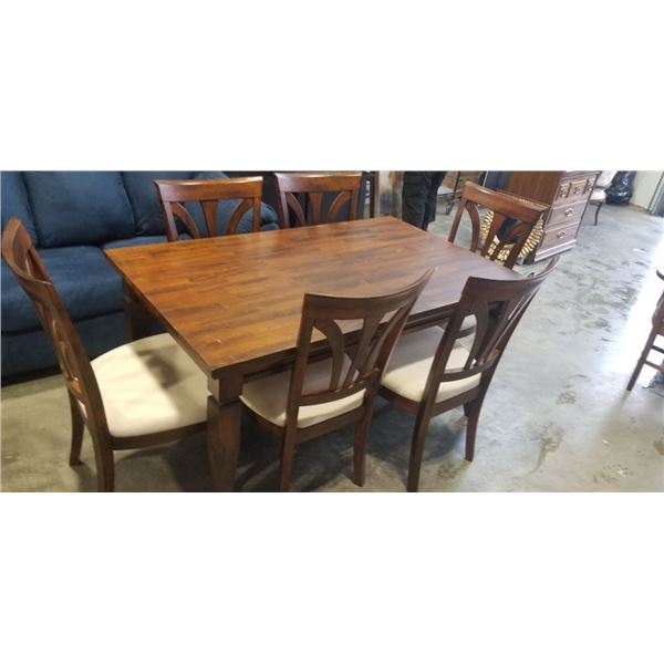 MODERN DINING TABLE AND 6 CHAIRS
