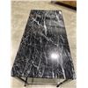 Image 4 : ROLLING METAL TABLE WITH FAUX MARBLE TOP