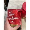 Image 4 : CASE OF TETLEY ORANGE PEKOE TEA AND 2 TIM HORTONS TINS OF COFFEE, FREIGHT DAMAGED, SEAL BROKEN