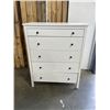 Image 1 : WHITE 5 DRAWER HIGHBOY DRESSER