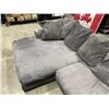 Image 5 : LARGE GREY FABRIC CORDUROY REVERSIBLES SECTIONAL SOFA