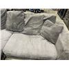 Image 6 : LARGE GREY FABRIC CORDUROY REVERSIBLES SECTIONAL SOFA