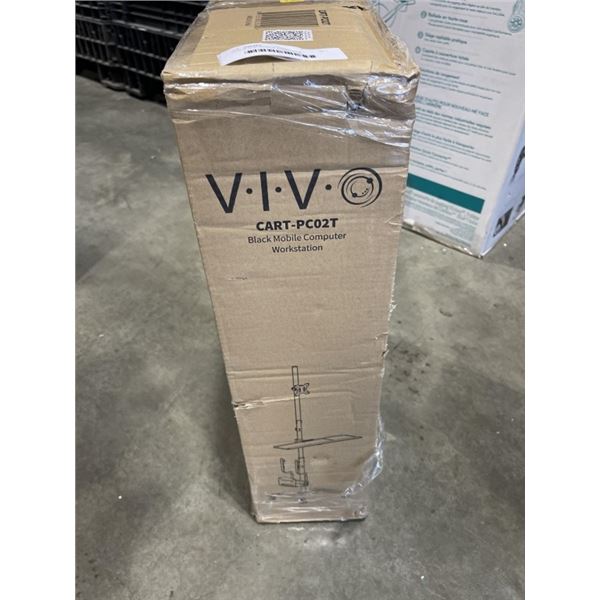 VIVO BLACK MOBILE COMPUTER WORKSTATION