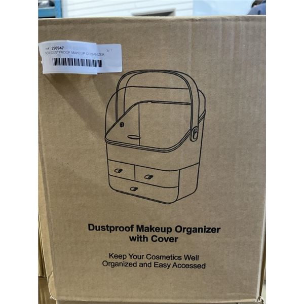 NEW DUSTPROOF MAKEUP ORGANIZER WITH COVER