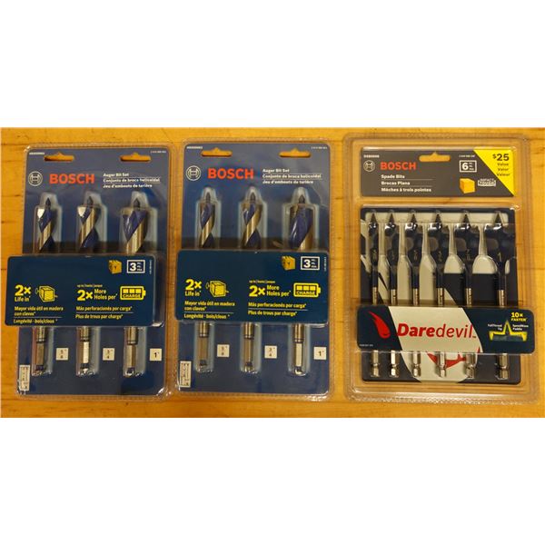 Qty 2 Bosch HSAS5003 Auger Bit Sets 