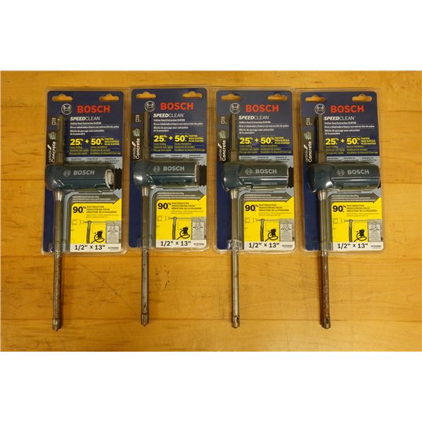 Qty 4 Bosch HCD2084 SDS-plus Speed Clean Dust Extraction Bits, New in Packages
