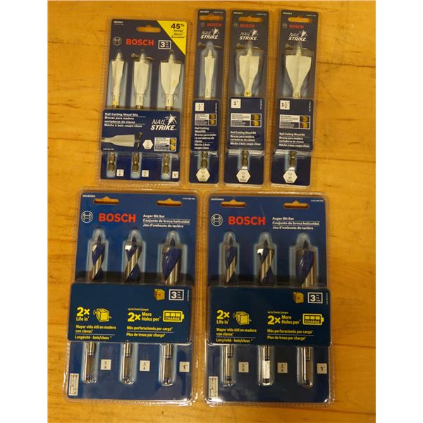 Qty 2 Bosch HSAS5003 Auger Bit Sets, NS5003 Wood Bit Set 