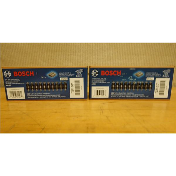 Qty 2 Bosch NM-063 Zinc Step Shank Steel Pins, New in Box