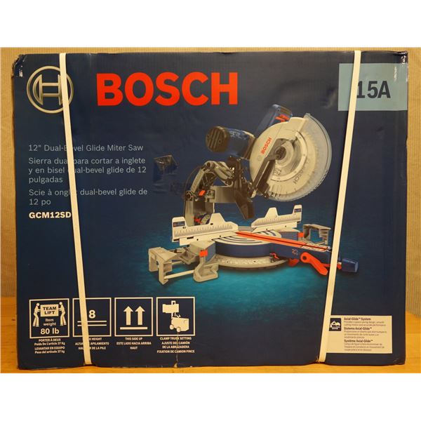 Bosch GCM12SD Dual-Bevel Glide Miter Saw, New in Box