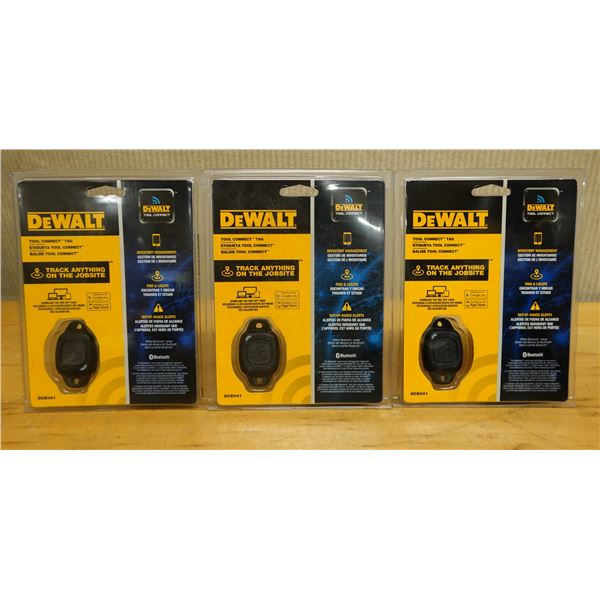 Qty 3 DeWalt DCE041 Bluetooth Tool Connect Tags, New in Package