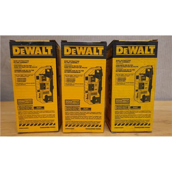 Qty 3 DeWalt DWH302DH Dust Extraction Filter Assembly, New in Box