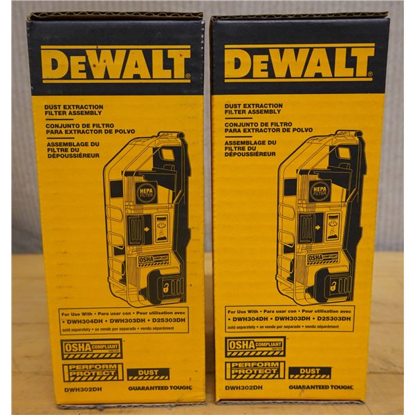 Qty 2 DeWalt DWH302DH Dust Extraction Filter Assembly, New in Box