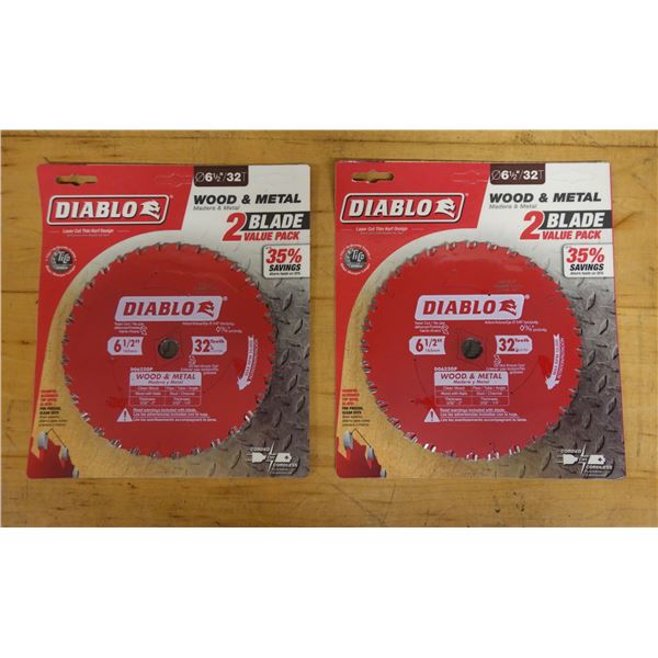 Qty 2 Diablo D0632GP Wood & Metal Carbide Saw Blade 2-Packs, New