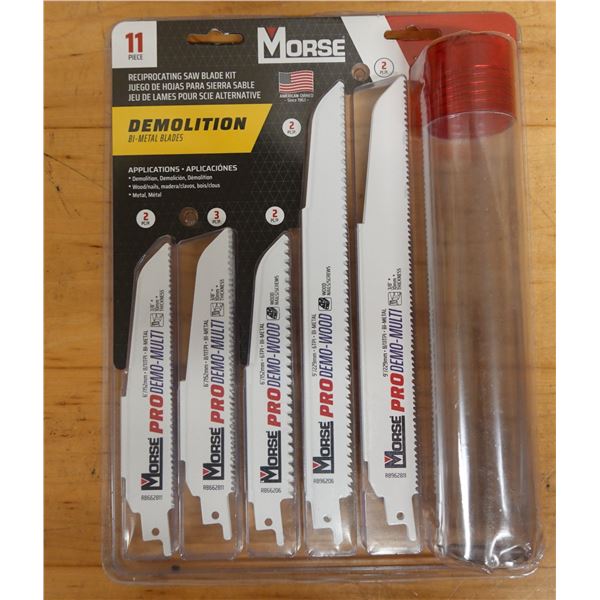 Morse 11-Piece Demolition Reciprocating Saw Blade Kit, New in Package