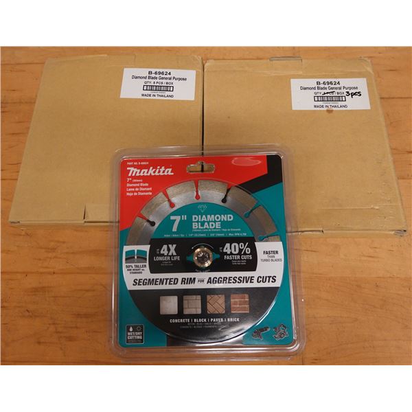 Qty 8 Makita B-69624 Diamond Blades, New in Packages