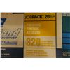 Image 2 : Qty 4 Norton Pro Sand Jobpacks of 20 Sandpaper Sheets: 320 Extra Fine & 80 Coarse