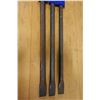 Image 5 : Qty 3 Bosch HS1812 Flat 1" x 18" Chisels, New in Packages