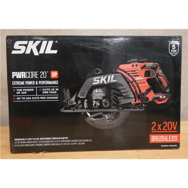 Skil PWRCore 20 XP CR5429B-20 Rear Handle Circular Saw Kit w/ 2 Batteries 