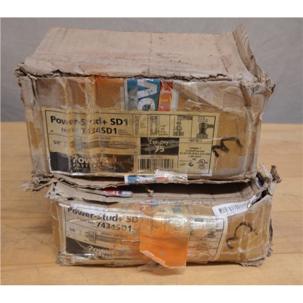 Qty 2 Boxes Powers Fasteners  7434SD1 Power-Stud   SD1, New