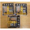 Image 1 : Qty 3 DeWalt Flex Torq DWAFT20SET Impact Driver Bit Sets, New in Packages