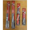 Image 1 : Qty 4 Packages Milwaukee Sawzall Blades, Misc Sizes