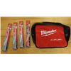 Image 1 : Qty 4 Milwaukee 48-00-5502 Sawzall Blade 5-Packs & 48-00-5262 1-Pack w/ M12 Fuel Zipper Bag New