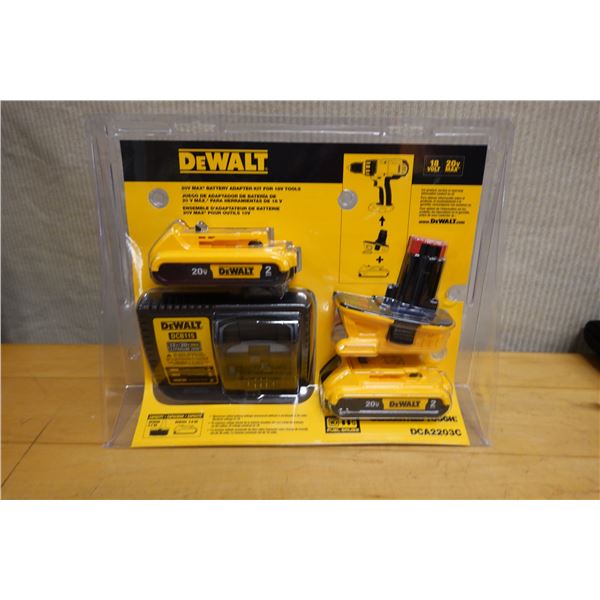 DeWalt DCA2203C 18V-20V MAX Battery Adapter Kit, New in Package