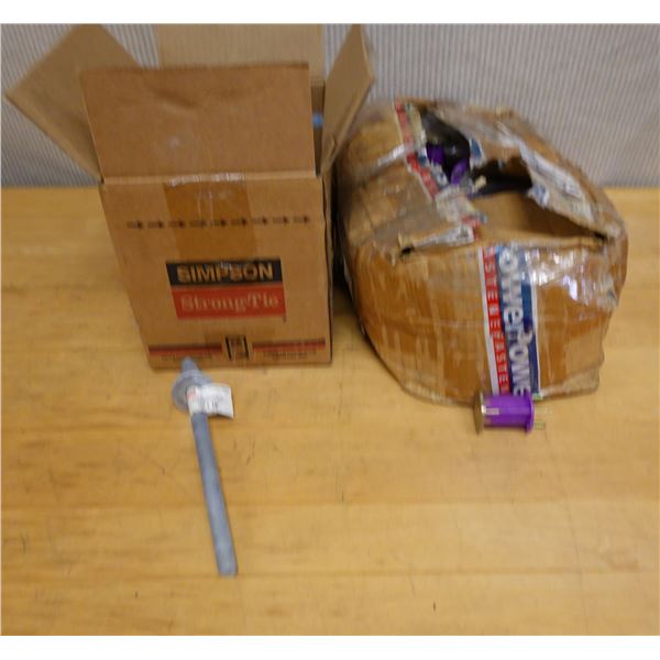 Box Simpson Strong Tie RFB#5x10HDG Retrofit Bolts & Power Fasteners Purple Concrete Inserts New