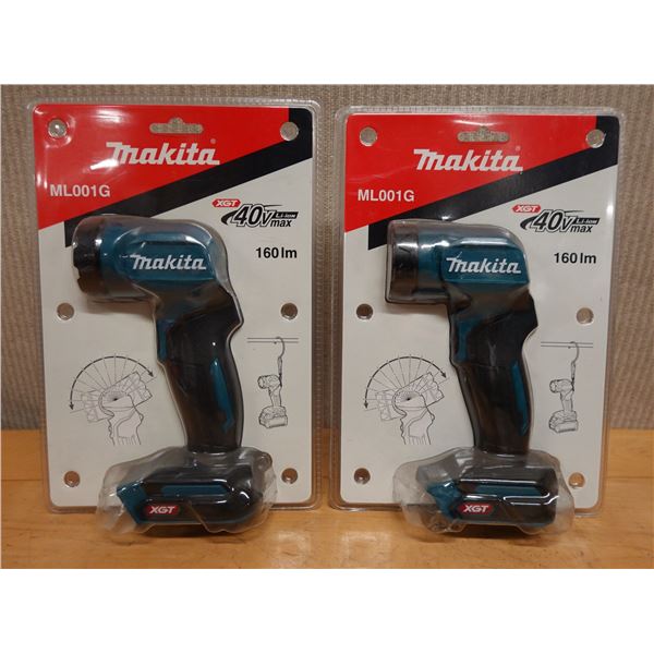 Qty 2 Makita ML001G Cordless LED Flashlights (Flashlight Only)