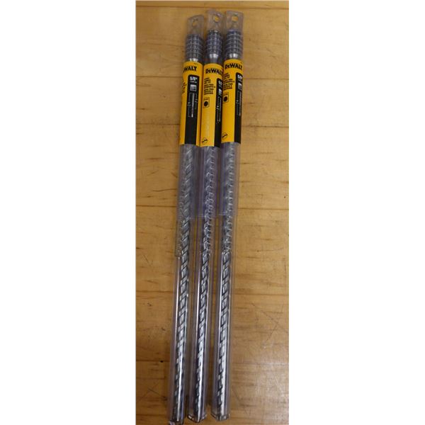 Qty 3 DeWalt DW5711 SDS Max Rotary Hammer Drill Bits