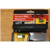 Image 2 : Qty 9 Stabila Pocket Pro Magnetic Levels & Tech196 Dark Shadow Level, New