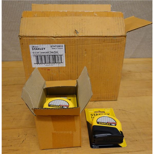 Box of 24 Stanley STHT30812 LeverLock Tape Rules New in Package