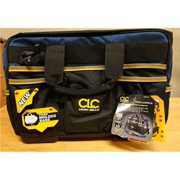 CLC Work Gear Tool Works Molded Base Contractor's Closed Top Tool Bag New