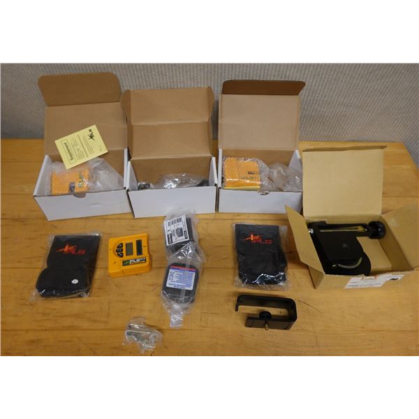 Qty 3 Laser Levels, Laser Bracket, Powers Battery, etc New in Box