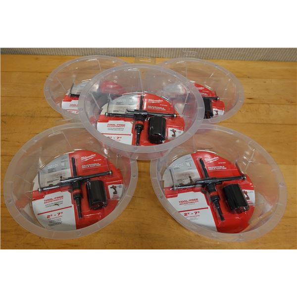 Qty 5 Milwaukee 49-56-0320 Adjustable Hole Cutters New in Package