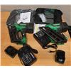Image 1 : Qty 2 Used Metabo HPT NR3665DA Metal Connector Nailers w/ Batteries, Chargers & Bags