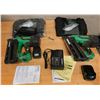 Image 1 : Qty 2 Used Metabo HPT NR3675DD Metal Duplex Nailers w/ Batteries, Chargers & Bags