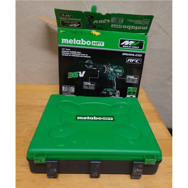 Open Box - Like New Metabo HPT 1/2" 13mm Cordless Hammer Drill w/ 2 Batteries, Charger & Hard Case