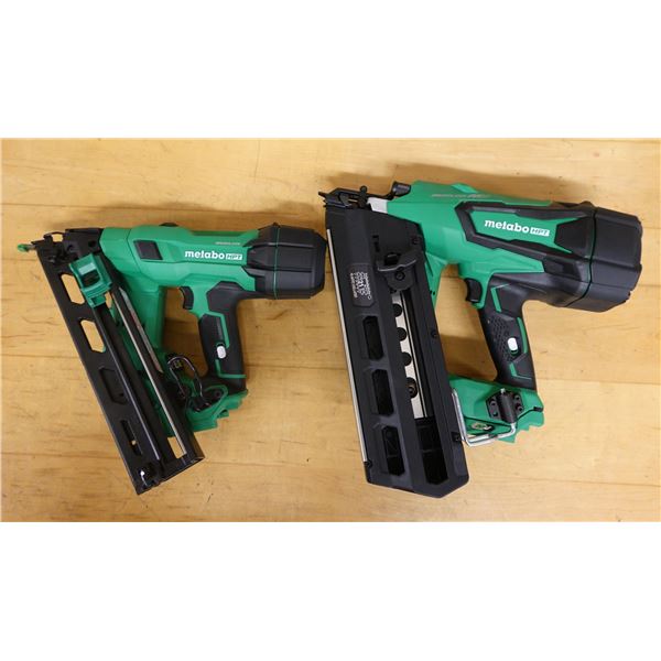 Qty 2 Metabo HPT Power Tools: NR3690DR Framing Nailer & NT1865DAA Finish Nailer (works - battery not