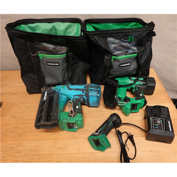 Qty 2 Used Metabo HPT Power Tools: NR3675DD Framing Nailer & NT1865DAM(S) Finish Nailer