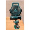 Image 1 : Qty 2 Used Makita Power Tools: GWT05 Impact Wrench & CF001G Fan (Works - Battery Not Included)