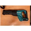 Image 2 : Qty 2 Used Makita Power Tools: GRJ01 Reciprocating Saw & XCU03 Chain Saw (Works - battery not includ