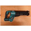 Image 3 : Qty 2 Used Makita Power Tools: GRJ01 Reciprocating Saw & XCU03 Chain Saw (Works - battery not includ