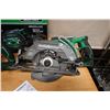 Image 3 : Qty 2 Metabo HPT C3607DWA Rear Handle Circular Saws w/ Charger & Blades (used - works / no battery)
