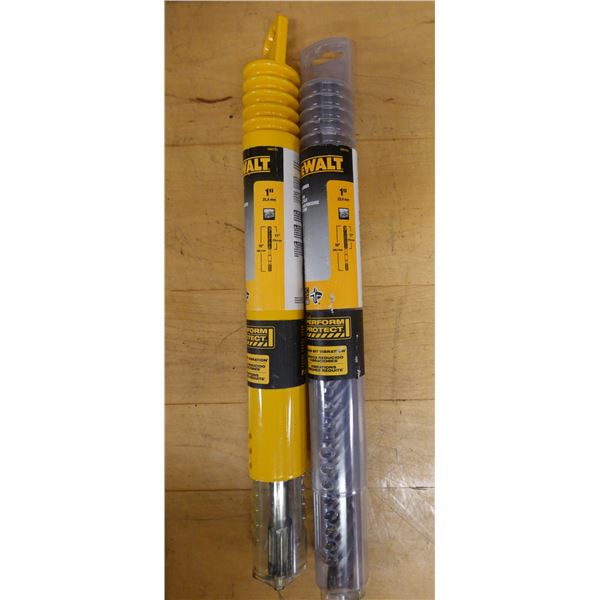 Qty 2 DeWalt Rotary Hammer Drill Bits, Misc Sizes New in Packages